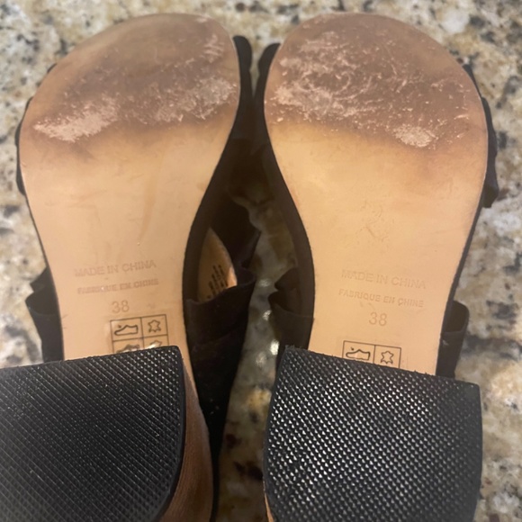 Free People Black Ruffled Velvet Sandal - Picture 8 of 9